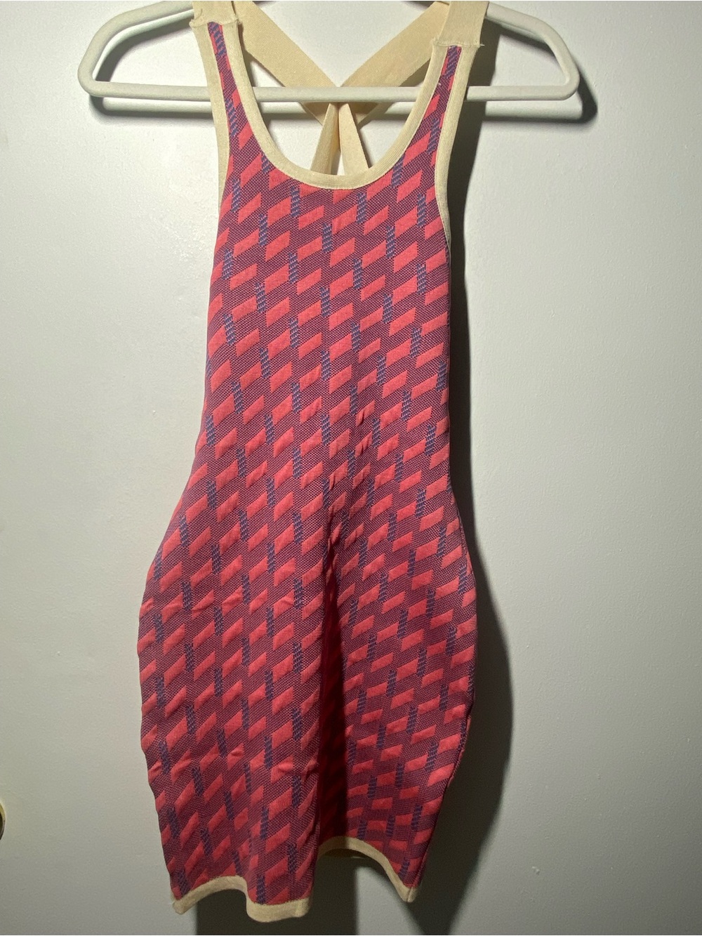 NWOT- Simkhai- Style Knot Pink/Blue Patterned Halter Dress